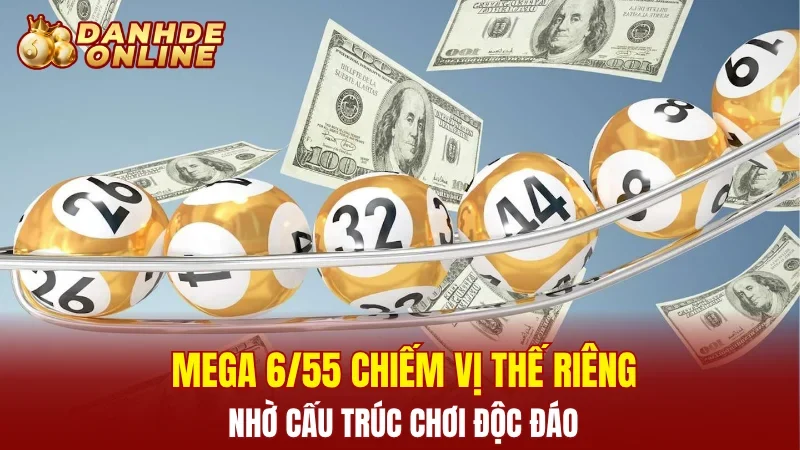 Mega 6/55 chiếm vị thế riêng nhờ cấu trúc chơi độc đáo